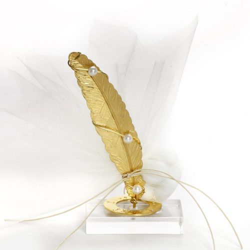 Μπομπονιέρα φτερό με βάση plexiclass