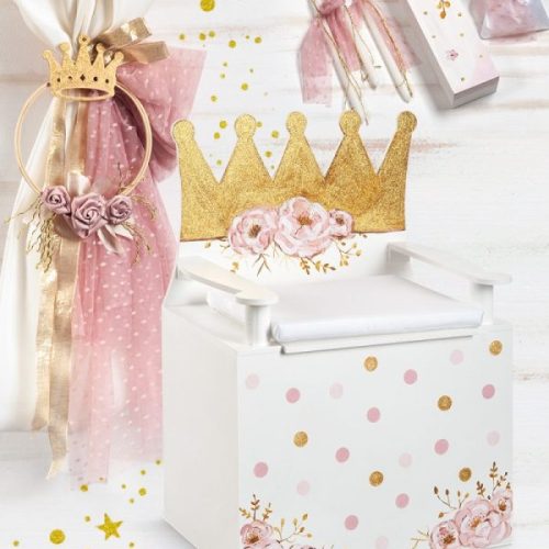 Σετ βάπτισης για κοριτσάκι που διαμορφώνεται αποκλειστικά για εσάς στο θέμα και στα χρώματα που εσείς επιθυμείτε alaoum.com.gr