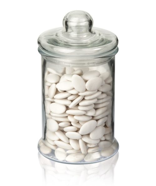 γυάλινο βάζο για κουφέτα