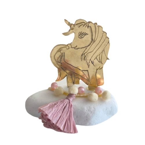 Μπομπονιέρα βότσαλο μονόκερoς 