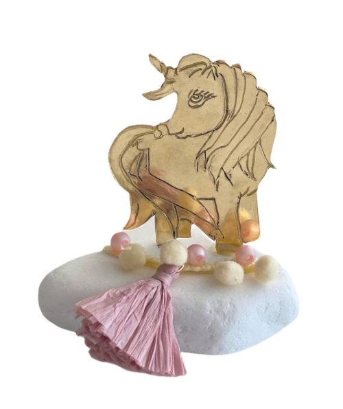 Μπομπονιέρα βότσαλο μονόκερoς