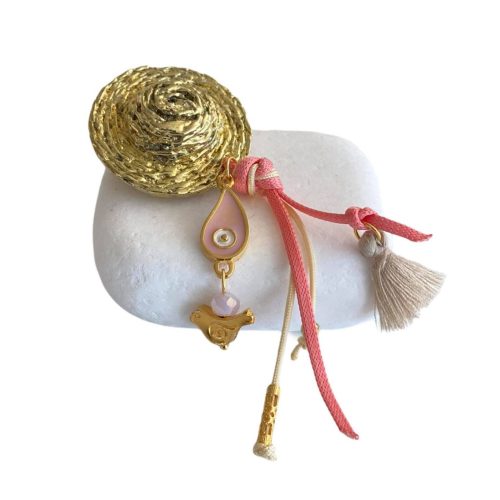 Μπομπονιέρα βότσαλο με καπέλο