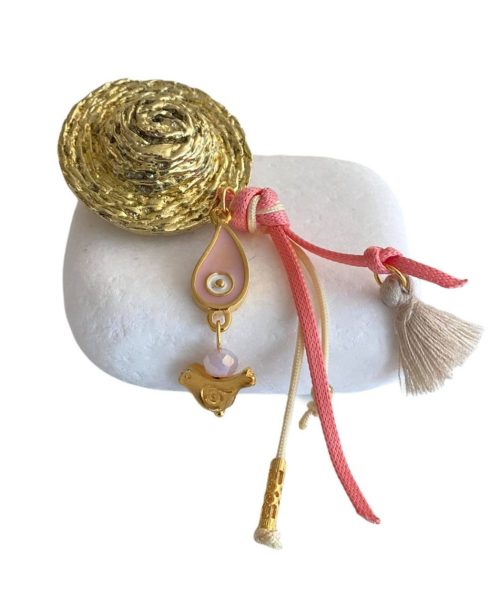 Μπομπονιέρα βότσαλο με καπέλο