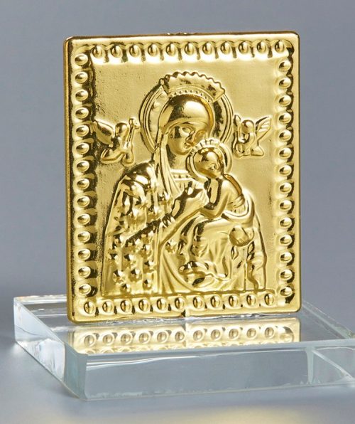 Μπομπονιέρα Εικόνα με γυάλινη βάση