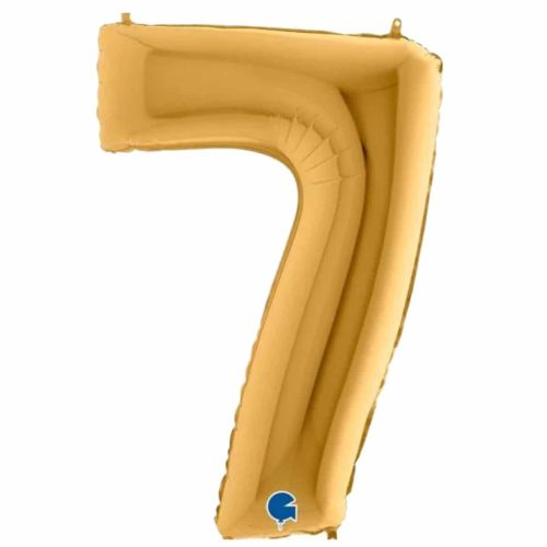 Μεγάλο μπαλόνι με τον αριθμό 7 σε χρώμα χρυσό