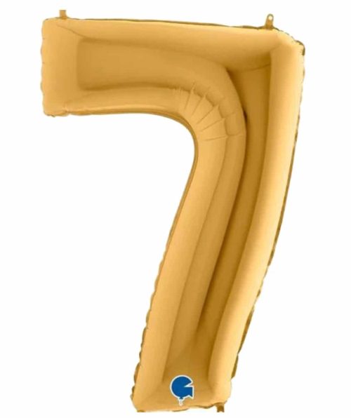 Μεγάλο μπαλόνι με τον αριθμό 7 σε χρώμα χρυσό