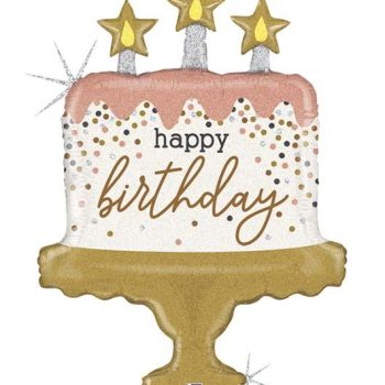 Τούρτα Γενεθλίων Happy Birthday Foil Μπαλόνι