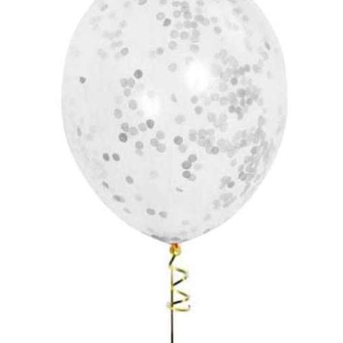 Diafano mpaloni gemismeno me Asimi konfeti