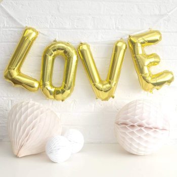 Μπαλόνι αγάπης Χρυσό ‘Love’