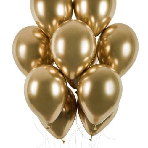 Shiny Χρυσό λάτεξ μπαλόνι 10 τεμαχίων