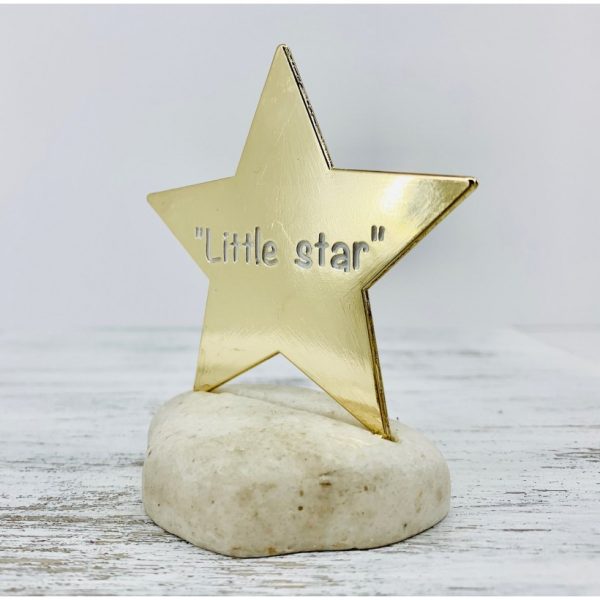 χρυσο αστερι little star σε βοτσαλο