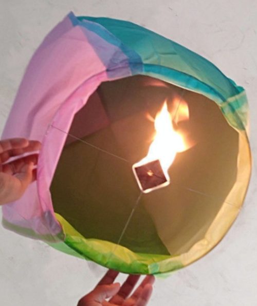 Χρωματιστά μεγάλα ιπτάμενα Φαναράκια