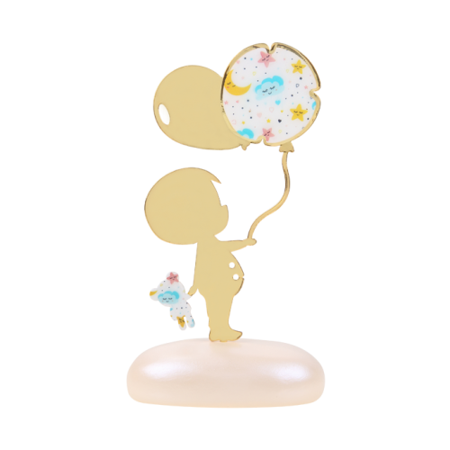 Μπομπονιέρα Βάπτισης Aγόρι με Μπαλόνι