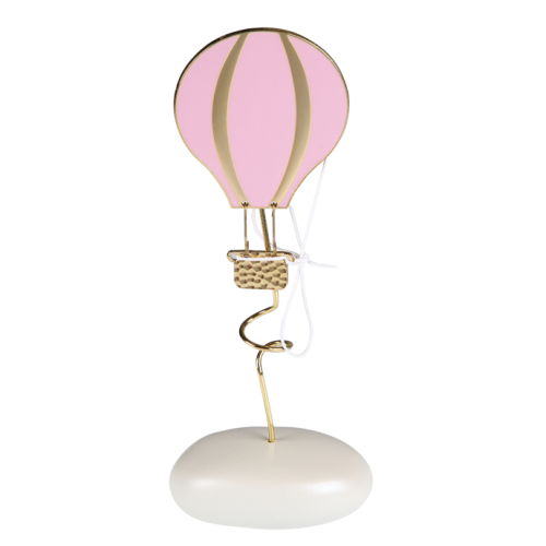 Μπομπονιέρα Βάπτισης Αερόστατο Ροζ