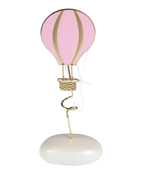 Μπομπονιέρα Βάπτισης Αερόστατο Ροζ