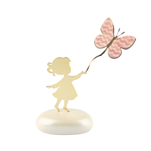 Μπομπονιέρα Βάπτισης Κορίτσι με Πεταλούδα