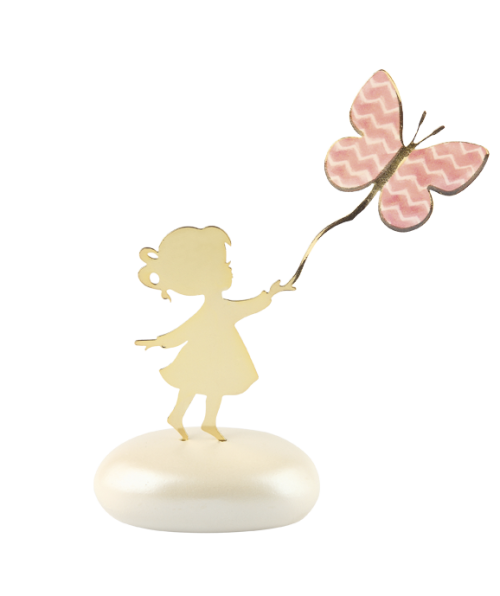 Μπομπονιέρα Βάπτισης Κορίτσι με Πεταλούδα