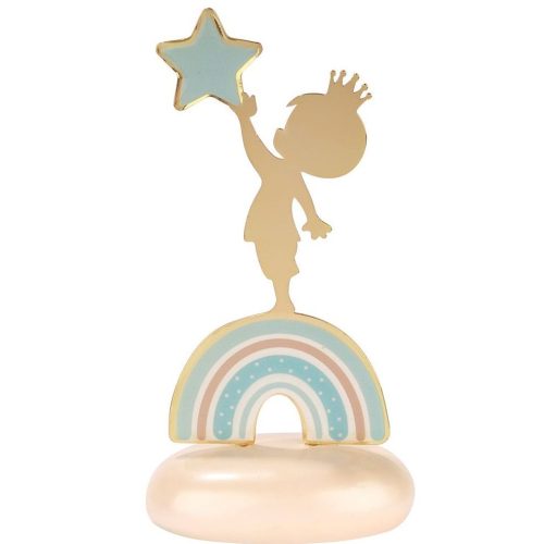 Μπομπονιέρα Αγόρι σε Ουράνιο Τόξο σε Βότσαλο