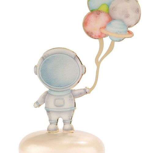 Μπομπονιέρα αστροναύτης με Πλανήτες σε Βότσαλο