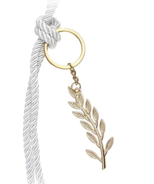 Ελιάς Μπρελόκ Κρεμαστό σε Λευκό Κορδόνι e1743154376941