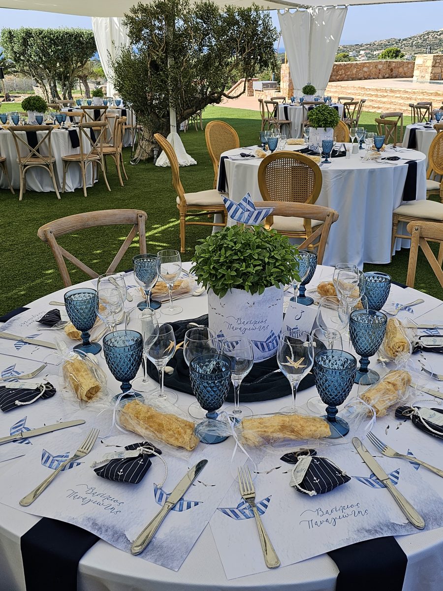 Παραμυθένιος στολισμός βάπτισης με ναυτικό θέμα στο Λαγονήσι Διακόσμηση χώρου και εκκλησίας με υπέροχα μπαλόνια candy bar με ζαχαρωτά οικονομικά ολοκληρωμένα πακέτα alaloum.com.gr