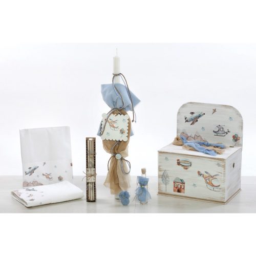 Σετ βάπτισης 5τμχ με θέμα αεροπλάνο