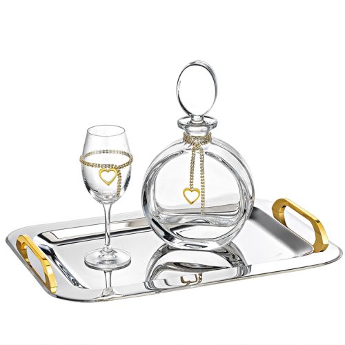 Πολυτελές Σετ Γάμου με Χρυσές Λεπτομέρειες & Κρυστάλλινες Καρδιές